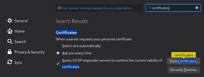 certificates